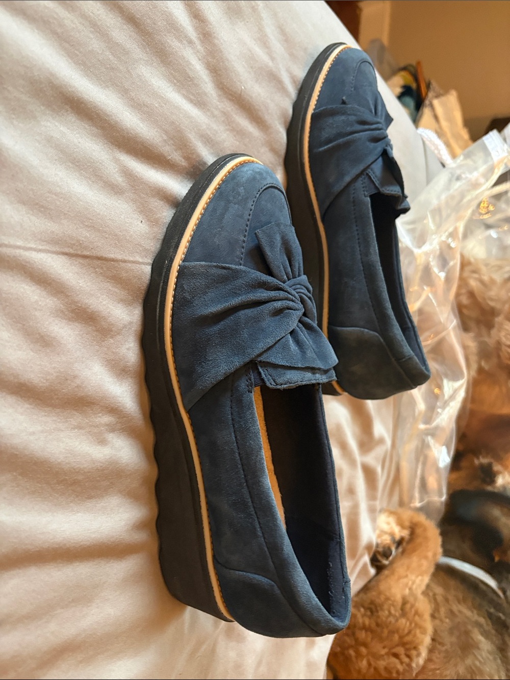 Clark's Women’s Navy Knot-Detail Loafers - Picture 6 of 6